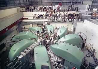 The large ring cyclotron.