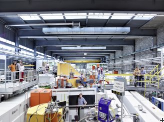 PSI experiment hall from the viewpoint of the neutron source